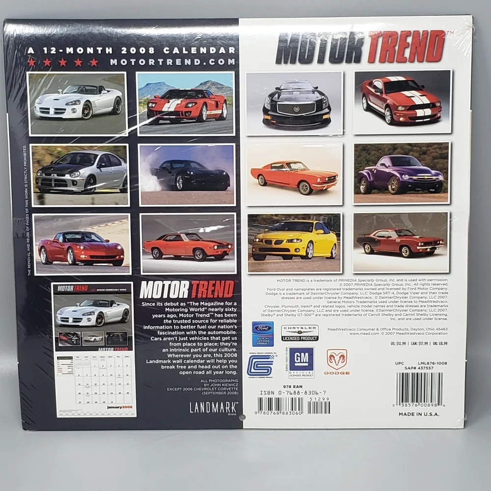 Motor Trend 2008 Calander